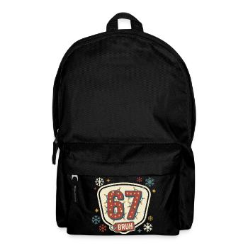 67 Bruh Christmas Meme Funny Cute Gift - Backpack - black - Front