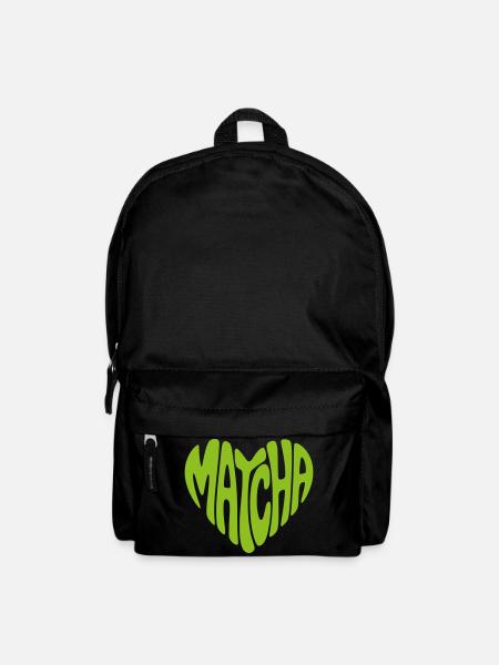 Matcha Herz Form - Rucksack - Schwarz