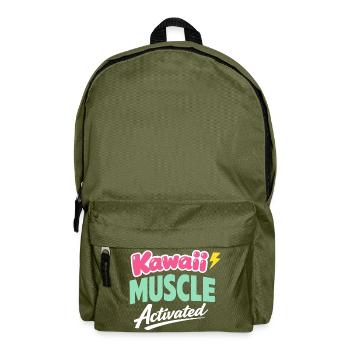 Anime Starkes Mädchen, Das Die Kraft Im - Rucksack - Olivgrün - Vorne