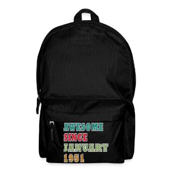 Vintage 1951 Anniversary Print - Backpack - black - Front