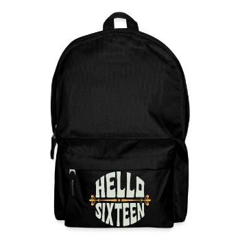 Bonjour Sixteen 16 Years Retro - Sac à dos - noir - Devant