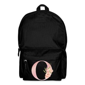 C-Blütenpastellmonogramm - Rucksack - Schwarz - Vorne