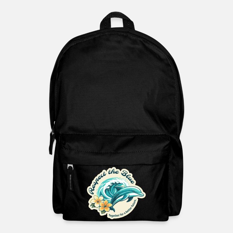 Protect the Blue - Delfin - Rucksack - Schwarz