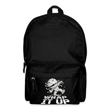  Halloween Mumie Wrap It Up Lustiger Grusel Spruch - Rucksack - Schwarz - Vorne