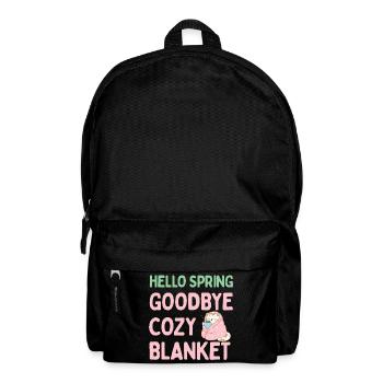 Hello spring, goodbye warm blanket - Backpack - black - Front