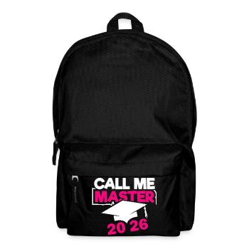 Master 2026 Abschluss Promotion Sponsion - Rucksack - Schwarz - Vorne