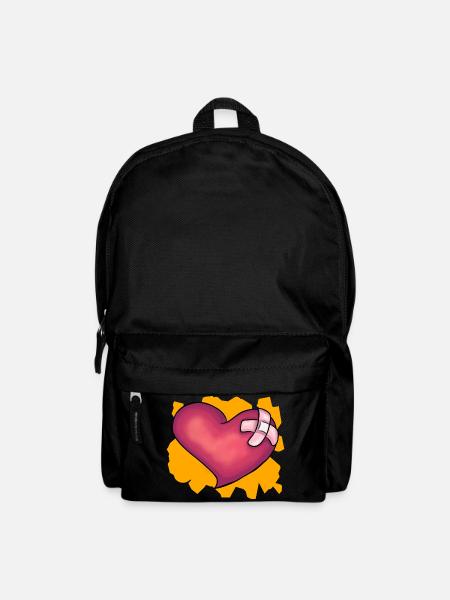 Patched Heart - Backpack - black