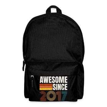 Awesome Since 2017 Retro Vintage Birthday - Backpack - black - Front
