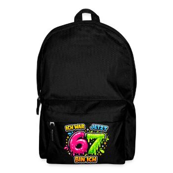 67 Six Seven Meme Gen Alpha Gift - Backpack - black - Front