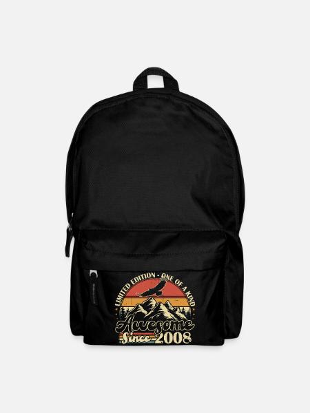 2008 Jahrgang Vintage Geburtstag Geschenk Retro  - Rucksack - Schwarz