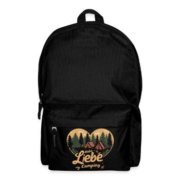 Camping Spruch Natur Liebe Camper Outdoor Geschenk - Rucksack - Schwarz - Vorne