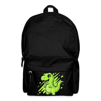 Grüner Schleim Dino Comic - Rucksack - Schwarz - Vorne