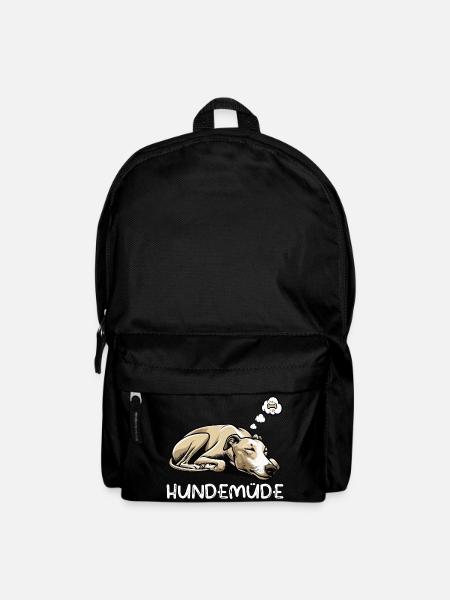 Hundemüde Whippet Windhund Whippets Whippethalter - Rucksack - Schwarz