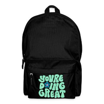 You’re Doing Great Bold Typography Positive Design - Rucksack - Schwarz - Vorne