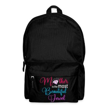 Maman est le plus beau diamant floral bijou - Sac à dos - noir - Devant