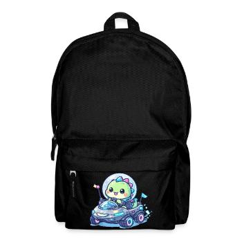 Kawaii Dino in the Space Rover - Backpack - black - Front