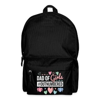 Dad of Girls Dad Girl Saying Gift - Backpack - black - Front