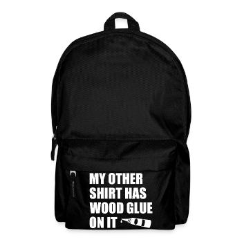 Wood glue on it Woodworking carpenter carpenter - Backpack - black - Front