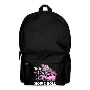 Eisdiele Eiswagen Eis Eiscreme - Backpack - black - Front