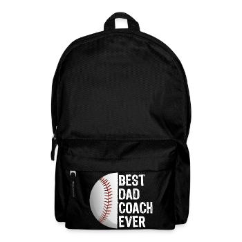 Bester Vater-Trainer aller Zeiten Baseball-Tee - Rucksack - Schwarz - Vorne
