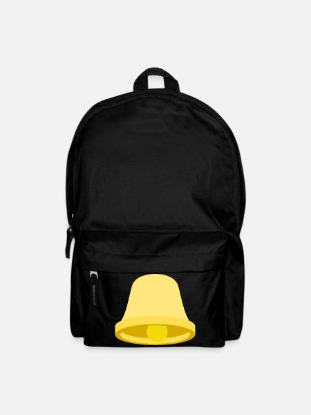 Icône de la clochette jaune – Minimal - Sac à dos - noir