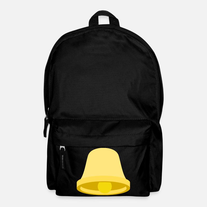 Yellow Bell Icon – Minimal - Backpack - black