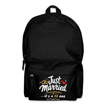 Just Married 13 Ans Heureux - Sac à dos - noir - Devant