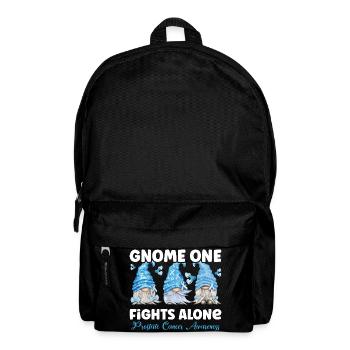 Gnome One Fights Alone Light Blue Prostate Cancer - Backpack - black - Front