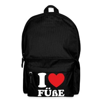 Ich Liebe Füße - Rucksack - Schwarz - Vorne
