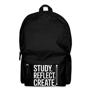 Study Reflect Create Poster - Backpack - black - Front