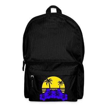 Tropical Evening Sun Hibiscus - Backpack - black - Front
