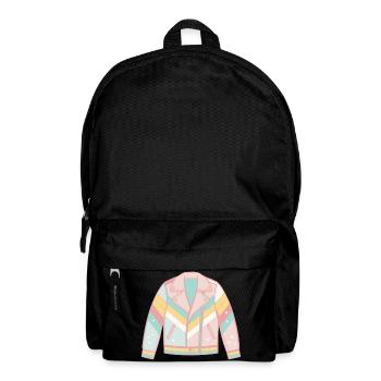 Veste arc pastel diagonale - Sac à dos - noir - Devant