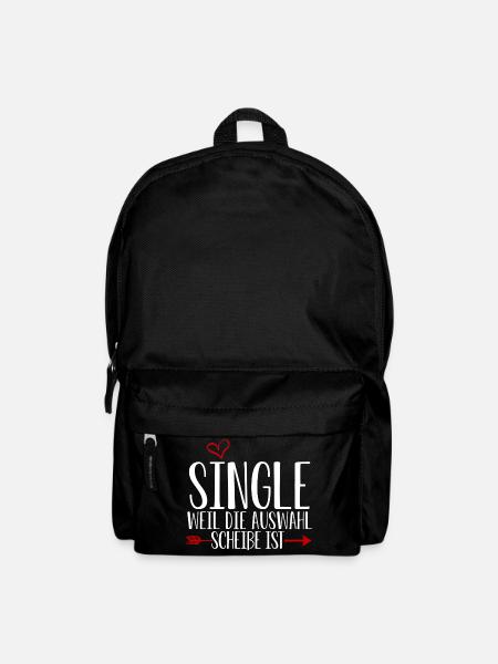 Single Humor mit Herz und Pfeil - Rucksack - Schwarz