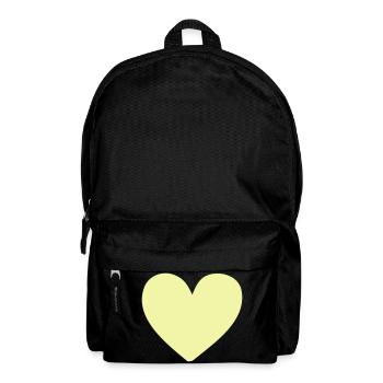 Pastellherz Gelb Kleidungsdruck - Rucksack - Schwarz - Vorne