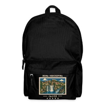 Bosnien und Herzegowina Jajce Vintage Reisemarke - Rucksack - Schwarz - Vorne