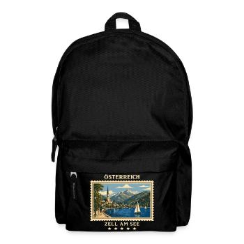 Österreich Zell am See Vintage Reisemarke - Rucksack - Schwarz - Vorne