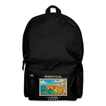 Portugal Lagos Vintage Reisemarke - Rucksack - Schwarz - Vorne