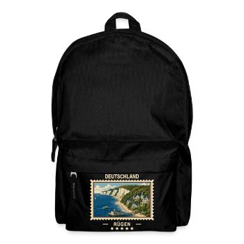 Deutschland Rügen Vintage Reisemarke - Rucksack - Schwarz - Vorne