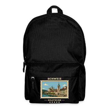 Schweiz Solothurn Vintage Reisemarke - Rucksack - Schwarz - Vorne