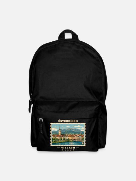 Österreich Villach Vintage Reisemarke - Rucksack - Schwarz