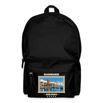 Danmark Esbjerg Vintage Reisemarke - Rucksack - Schwarz - Vorne