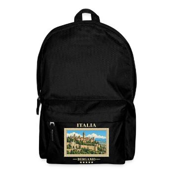 Italien Bergamo Vintage Reisemarke - Rucksack - Schwarz - Vorne