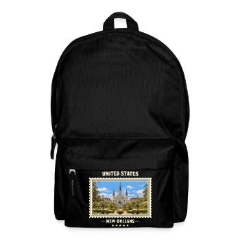Vereinigte Staaten New Orleans Vintage Reisemarke - Rucksack - Schwarz - Vorne