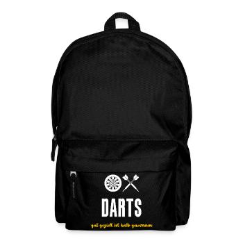 Darts Dartscheibe Pfeile Gut gezielt - Rucksack - Schwarz - Vorne