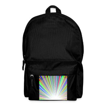 Leuchtendes Regenbogen-Sonnenstrahlmuster - Rucksack - Schwarz - Vorne