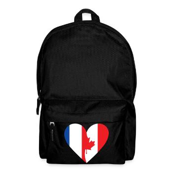 Frankreich & Kanada Flagge | Franco-kanadisches Geschenk - Rucksack - Schwarz - Vorne