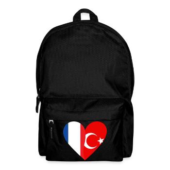 Frankreich Türkei T-Shirt | Französisch-türkisches Geschenk - Rucksack - Schwarz - Vorne