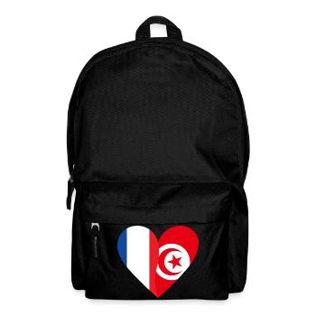 Frankreich Tunesien T-Shirt | Franco-tunesisches Geschenk - Rucksack - Schwarz - Vorne