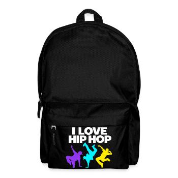 Ich liebe Hip-Hop-Vintage-Retro-Streetdance-Liebhaber - Rucksack - Schwarz - Vorne
