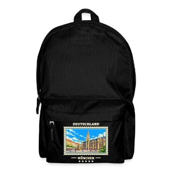 Deutschland München Vintage Reisemarke - Rucksack - Schwarz - Vorne